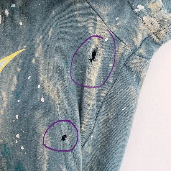 Y2K Grail Paint Splatter Rose Graphic T-shirt - Picture 6 of 8